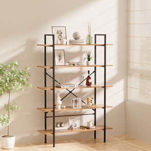 Simple Tiered Design Bookshelf Living Room Furniture Wholesale Wood Storage Shelf for Living Room