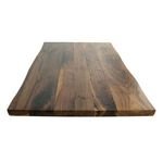 Rustic Style Black Walnut Wooden Dining Table Home Office Writing Desk Live Edge Solid Wood Tabletop