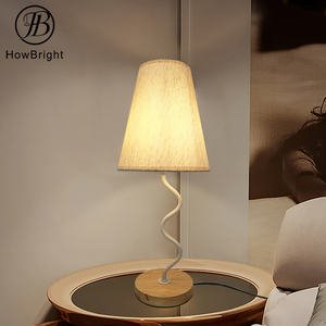 Residential Solid Wood Cloth Decorative Lamp Bedroom Bedside Simple Night Light Desk