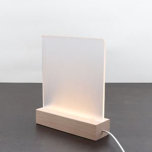 5.9 Inch Wooden Rectangle 3D Night Light Light Illusion Base Acrylic Light Base 3d Illusion Lamp Base Stand clear Acrylic