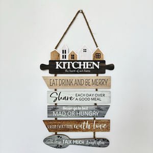 Customized Eco-Friendly Wood Crafts for Kitchen Wall Art Farmhouse Wooden Wall Signs