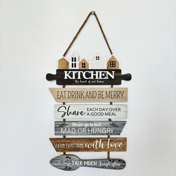 Customized Eco-Friendly Wood Crafts for Kitchen Wall Art Farmhouse Wooden Wall Signs