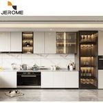 New Design Modern Assemble Wooden Cupboard Cabinetry Furniture White Lacquer Modular Kitchen Cabinet Set
