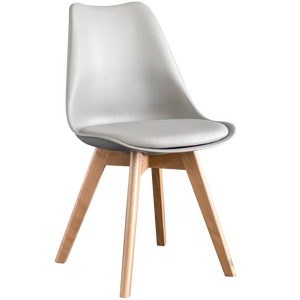 Nordic Italian Design Padded Wooden Legs Cafe Restaurant Chairs Colors PP Plastic Tulip Dining Chairs