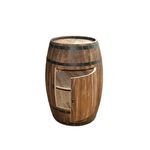 Vintage Oak Wood Wine Barrel Display Cabinet Thermostatic Solid Wood Living Room Furniture for Home Use