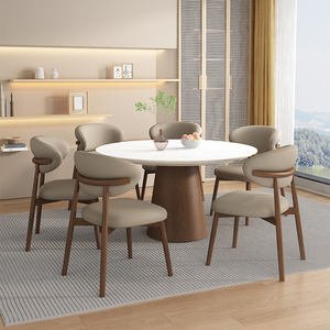 High Quality Wooden Home Furniture Wicker Back with Cushion Dining Kitchen Restaurant Chair