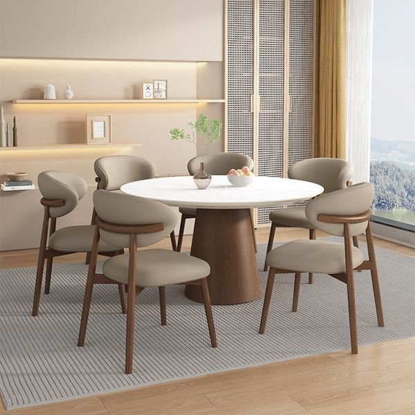 High Quality Wooden Home Furniture Wicker Back with Cushion Dining Kitchen Restaurant Chair