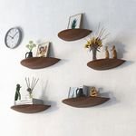 Customizable Wooden Wall Hanging Decor Floating Shelves Displayable for Living Room